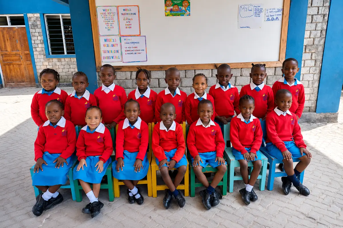 Distar School learners and teacher